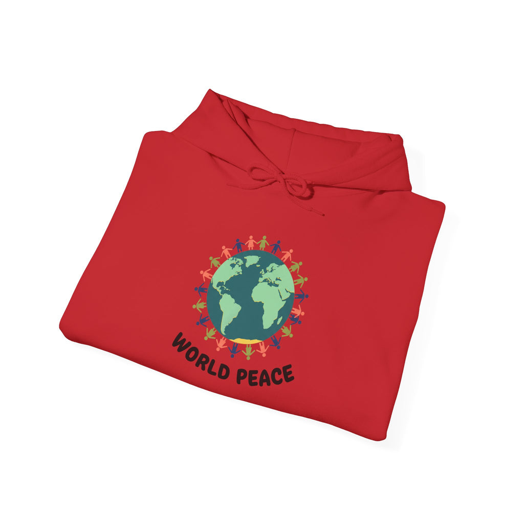 World Peace Earth Illustration Hoodie | Earth with People Circle