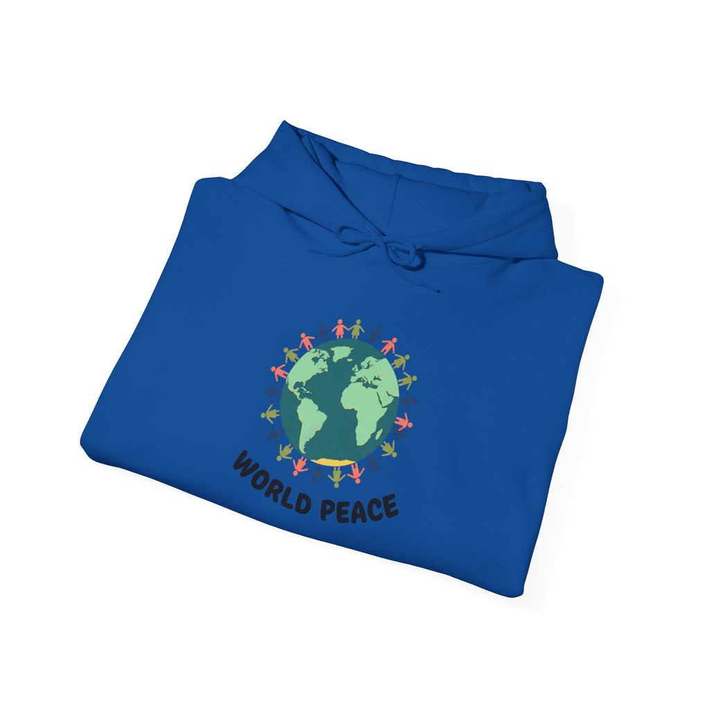 World Peace Earth Illustration Hoodie | Earth with People Circle