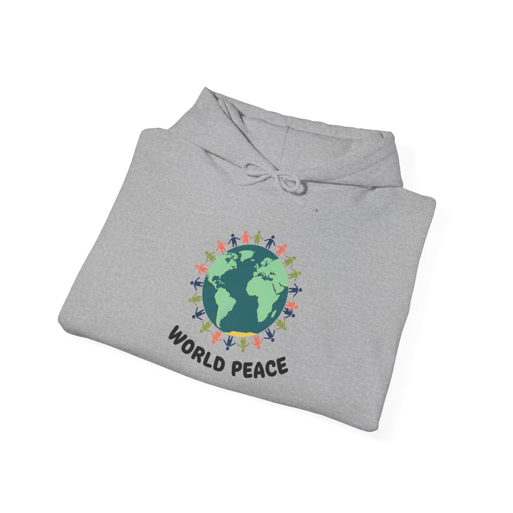 World Peace Earth Illustration Hoodie | Earth with People Circle