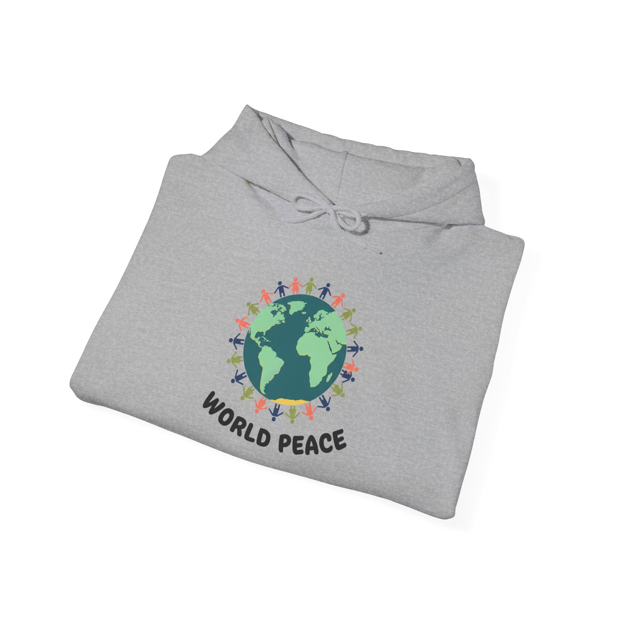World Peace Earth Illustration Hoodie | Earth with People Circle