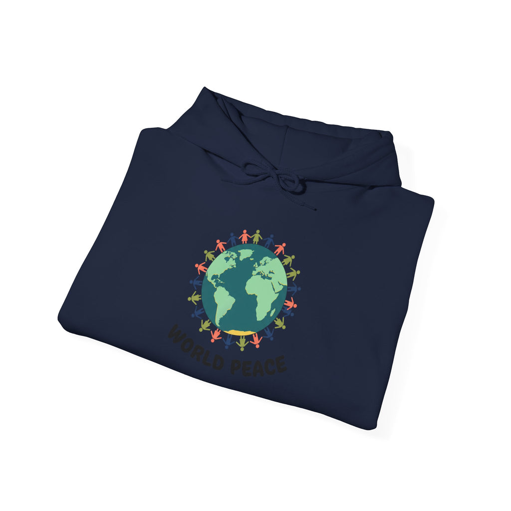 World Peace Earth Illustration Hoodie | Earth with People Circle