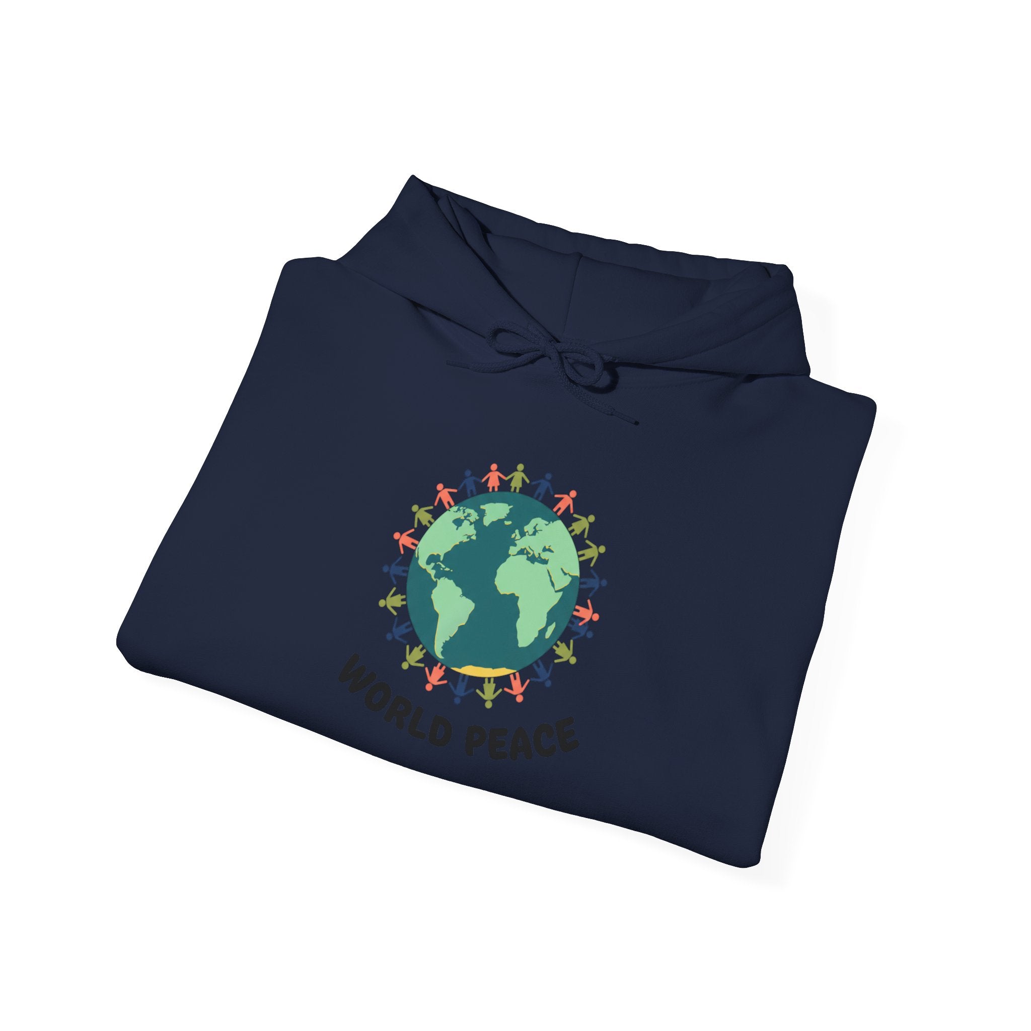 World Peace Earth Illustration Hoodie | Earth with People Circle