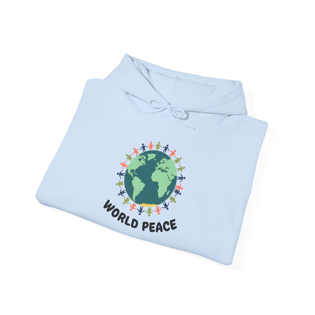 World Peace Earth Illustration Hoodie | Earth with People Circle