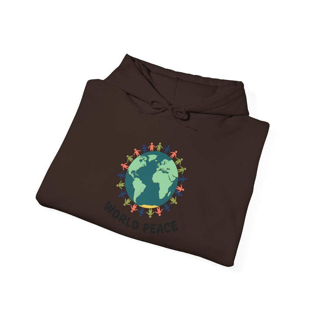 World Peace Earth Illustration Hoodie | Earth with People Circle