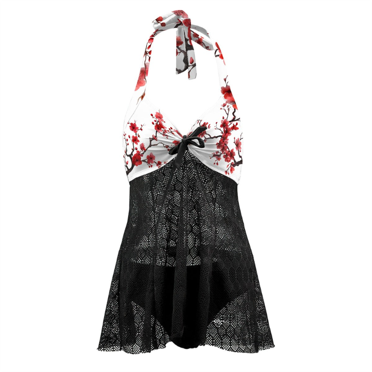Lace-Up Skirted Two Piece Swimsuit Customized Services