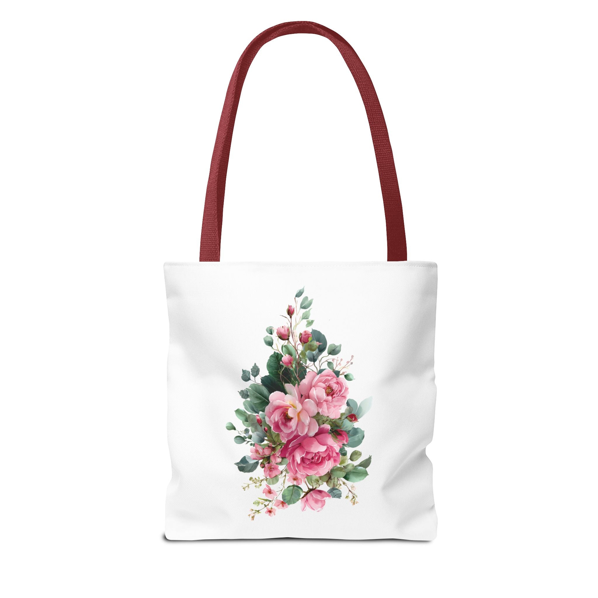 Shopping List Floral Bouquet Tote Bag | Rose Watercolor Grocery Tote