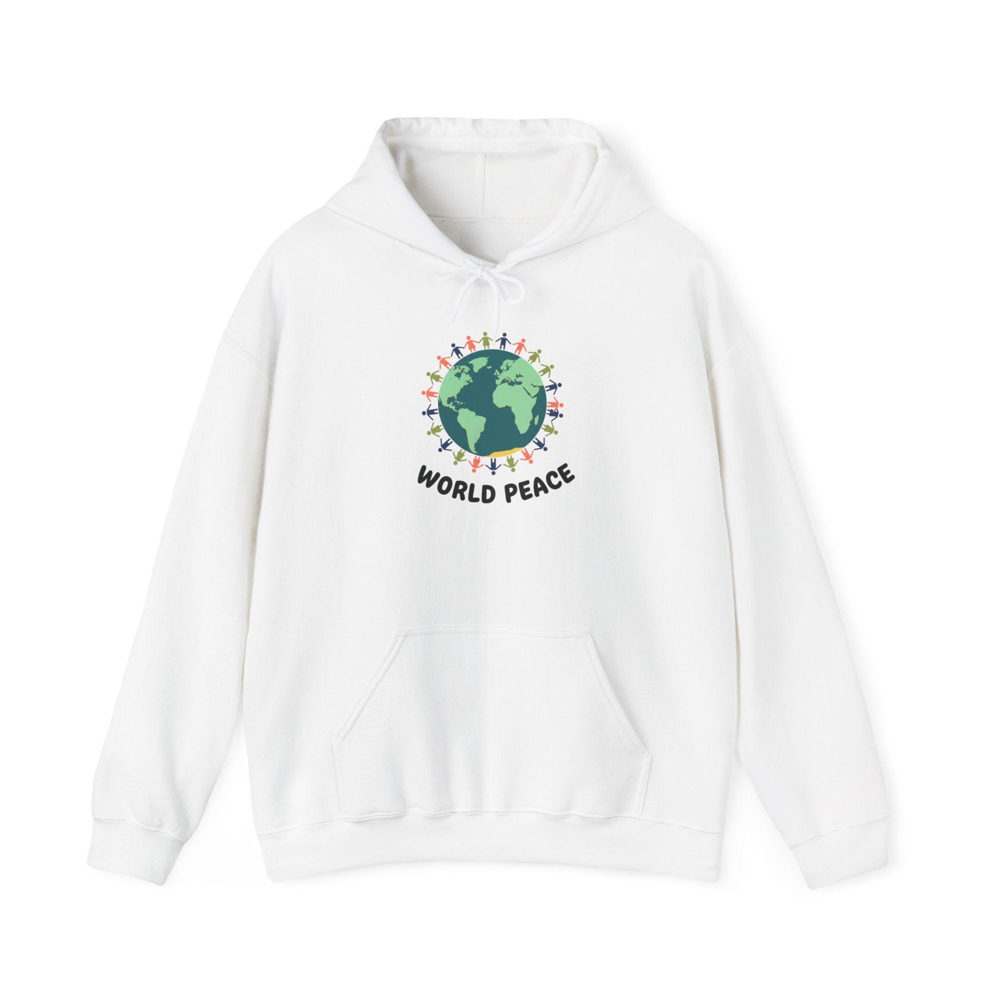 World Peace Earth Illustration Hoodie | Earth with People Circle