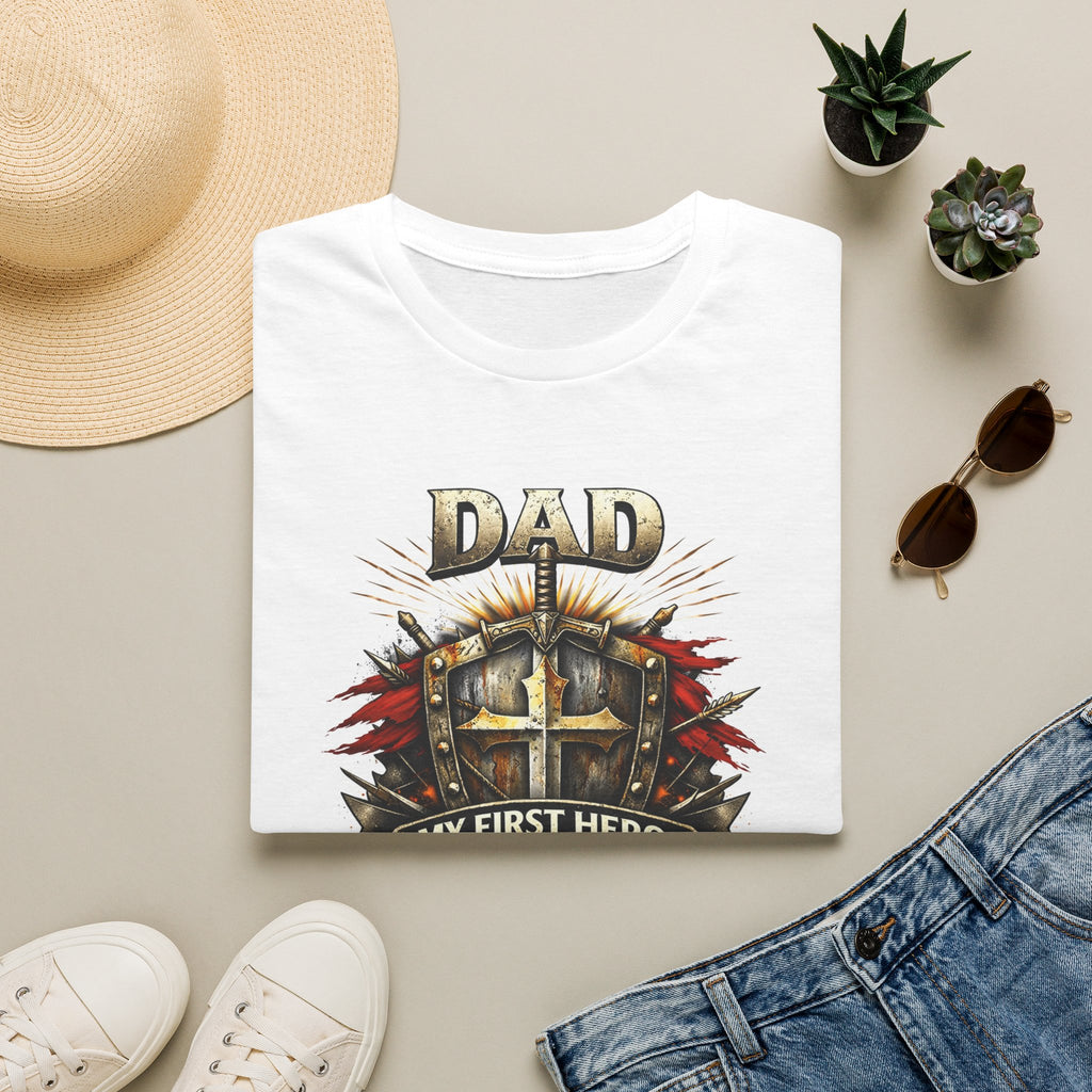 Dad Knight Shield T-Shirt | My First Hero Protector