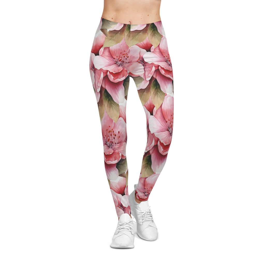 All Over Rose Leggings | Yoga Pants | Women Tights | Colorful Bottoms | Gym | Capri Leggings | Plus Size | Floral Print | Active Wear