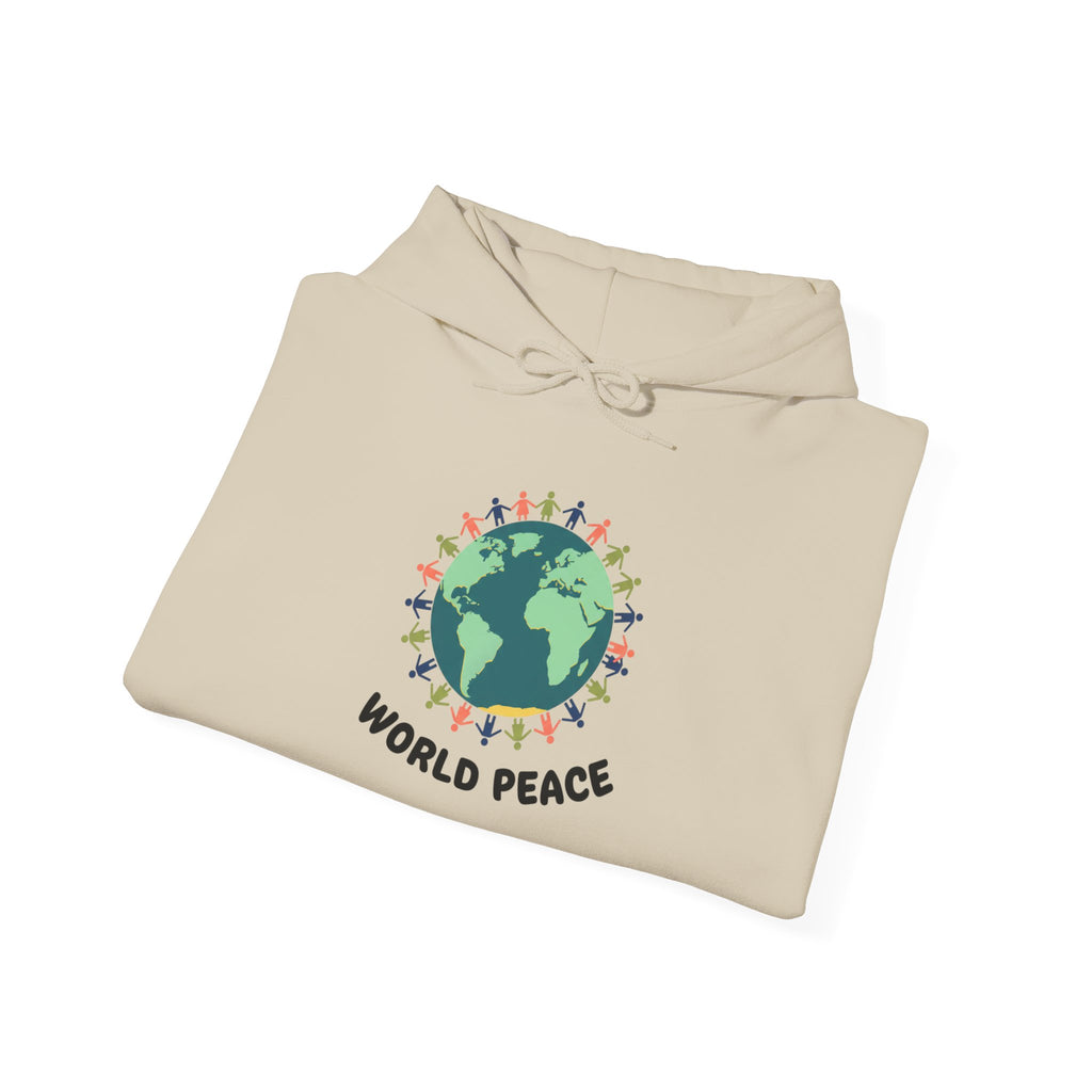 World Peace Earth Illustration Hoodie | Earth with People Circle