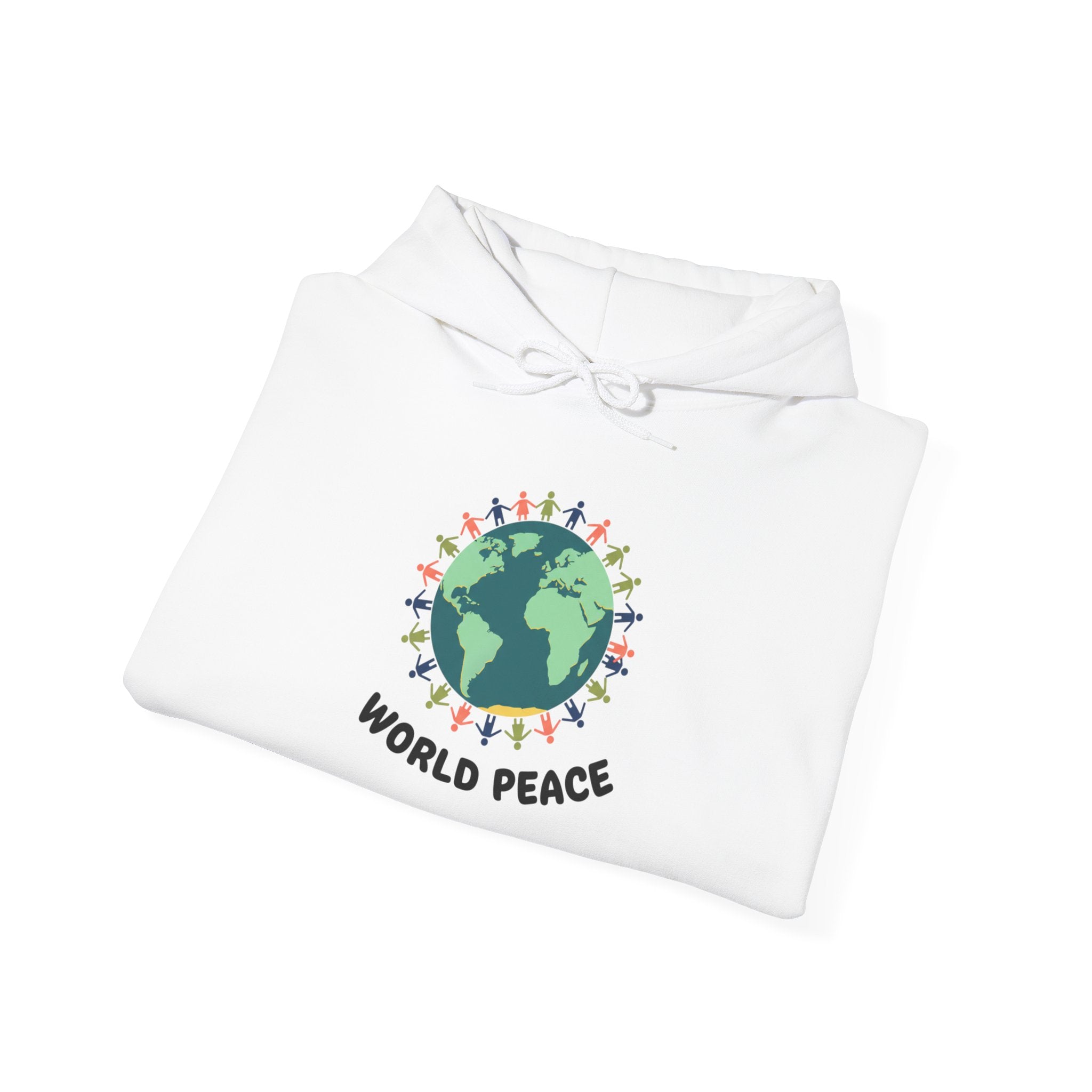 World Peace Earth Illustration Hoodie | Earth with People Circle