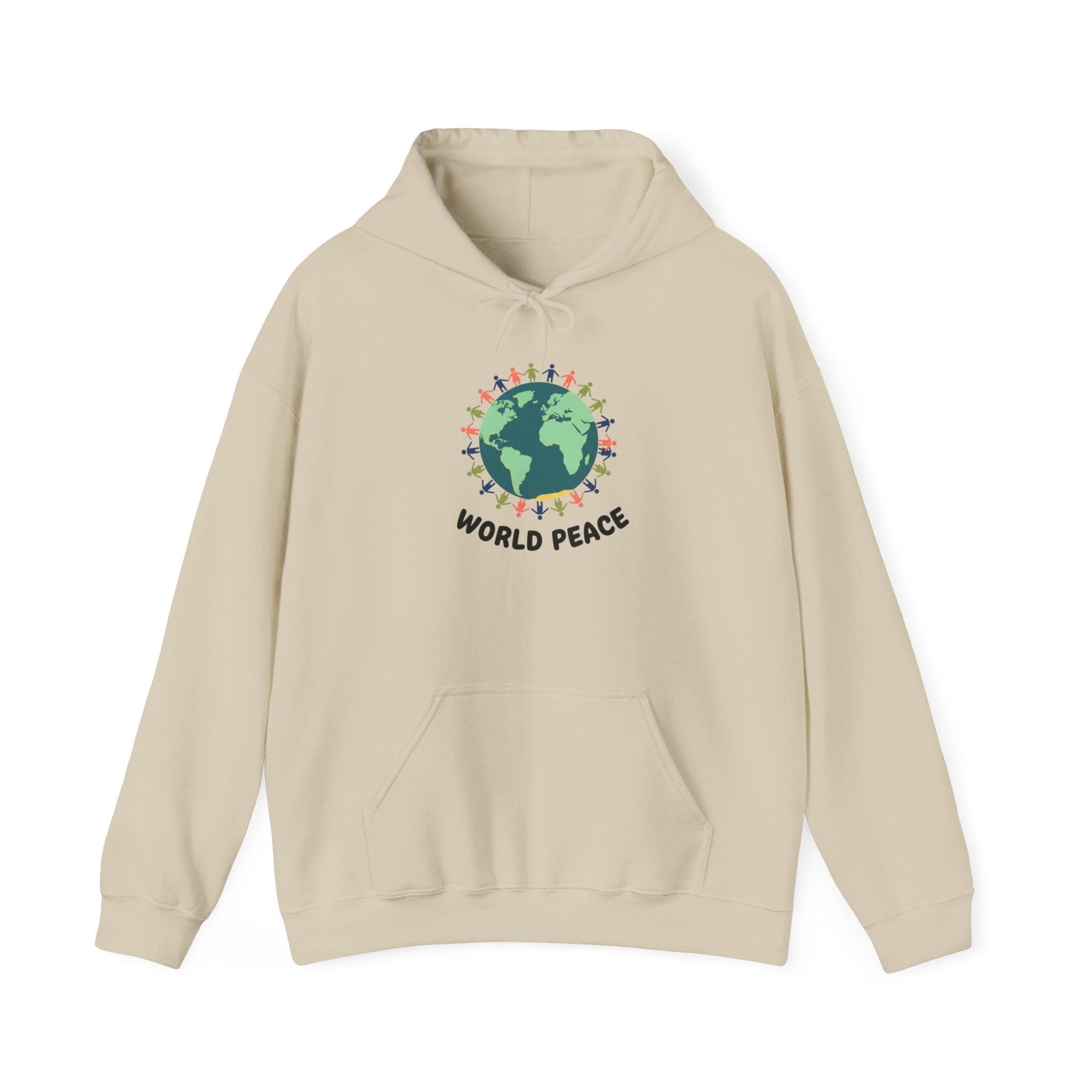 World Peace Earth Illustration Hoodie | Earth with People Circle
