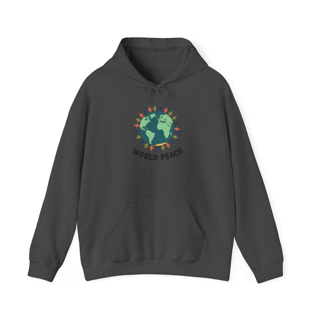 World Peace Earth Illustration Hoodie | Earth with People Circle