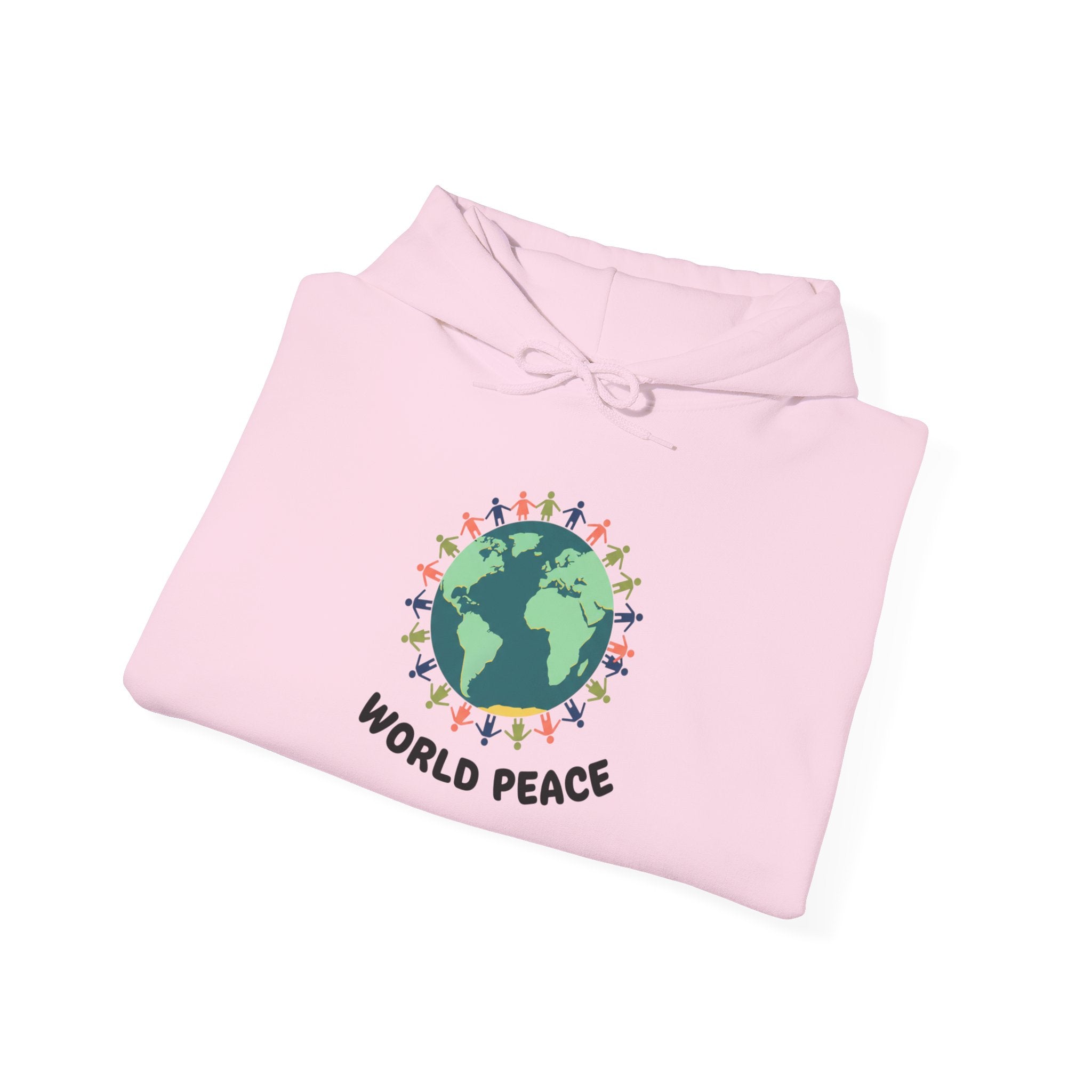 World Peace Earth Illustration Hoodie | Earth with People Circle