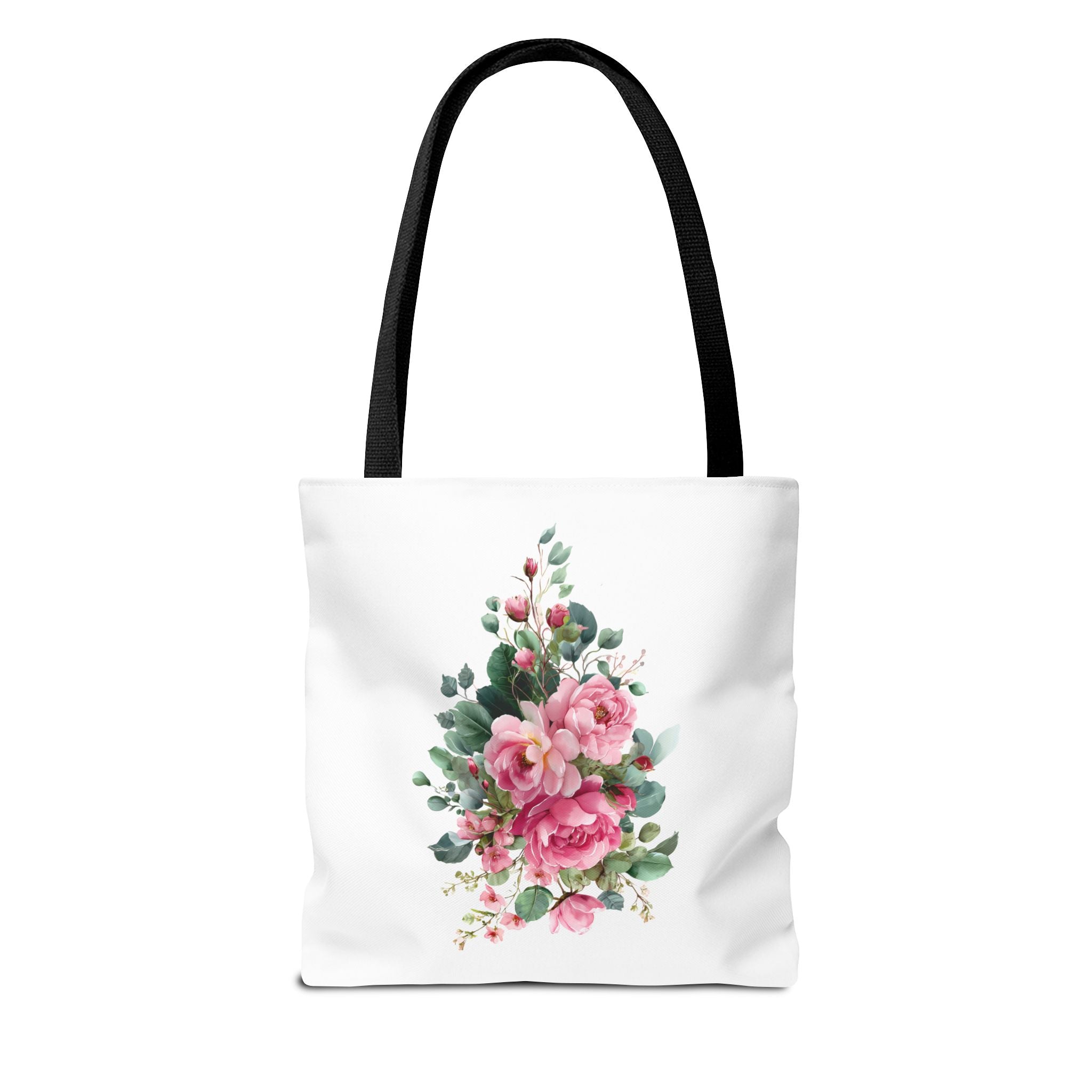 Shopping List Floral Bouquet Tote Bag | Rose Watercolor Grocery Tote