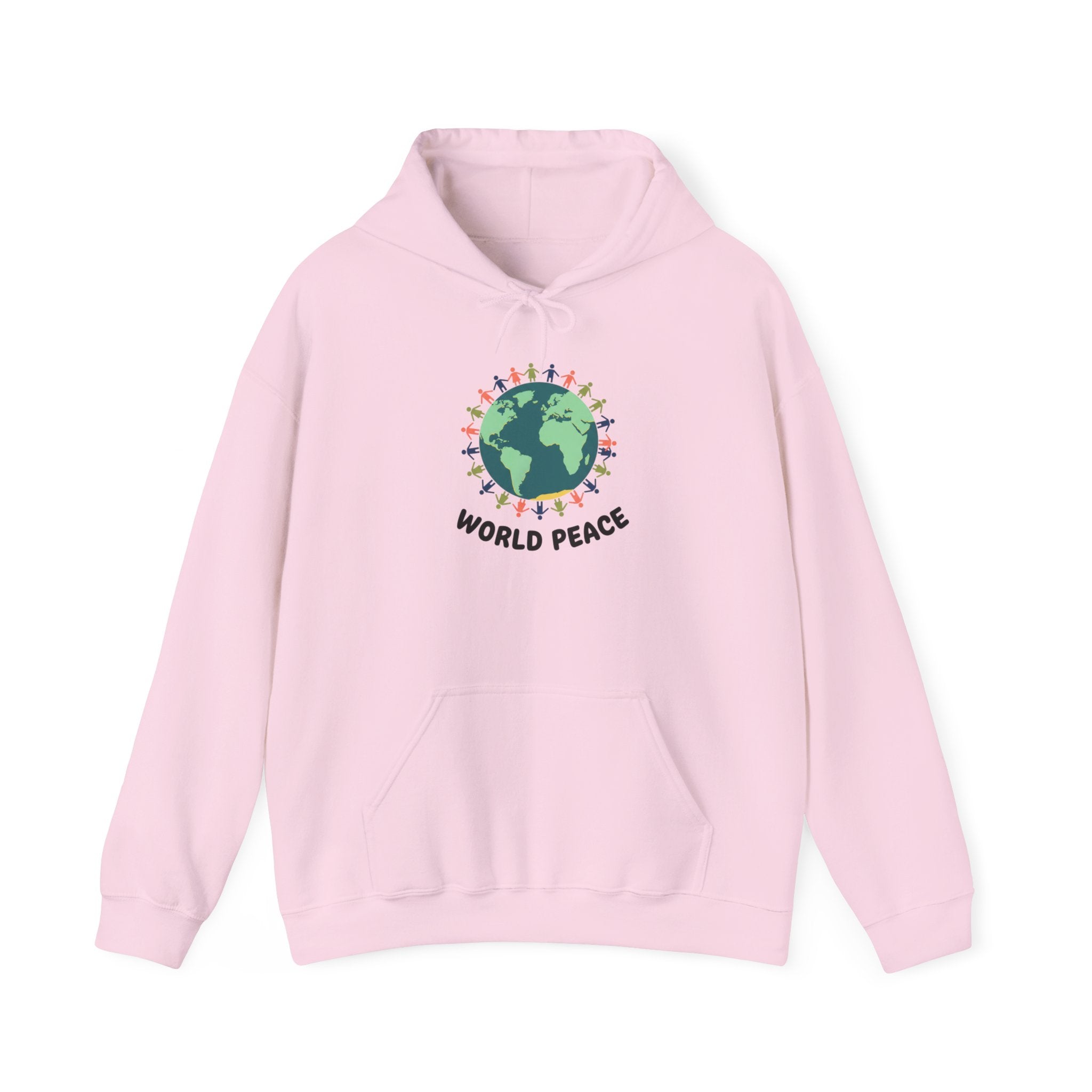 World Peace Earth Illustration Hoodie | Earth with People Circle