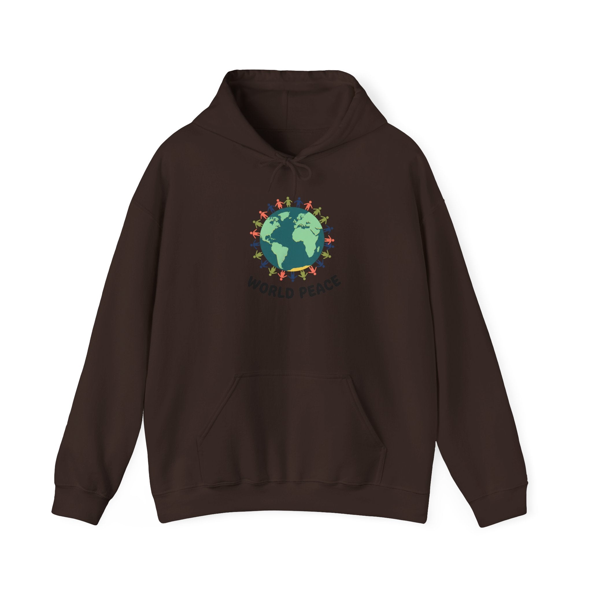 World Peace Earth Illustration Hoodie | Earth with People Circle