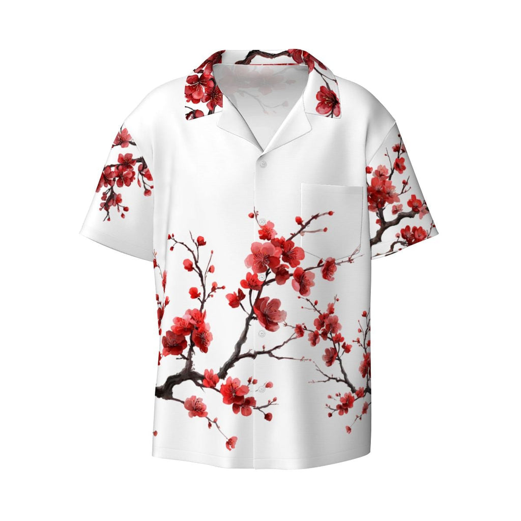Men's Cuban Collar Short Sleeve Shirt