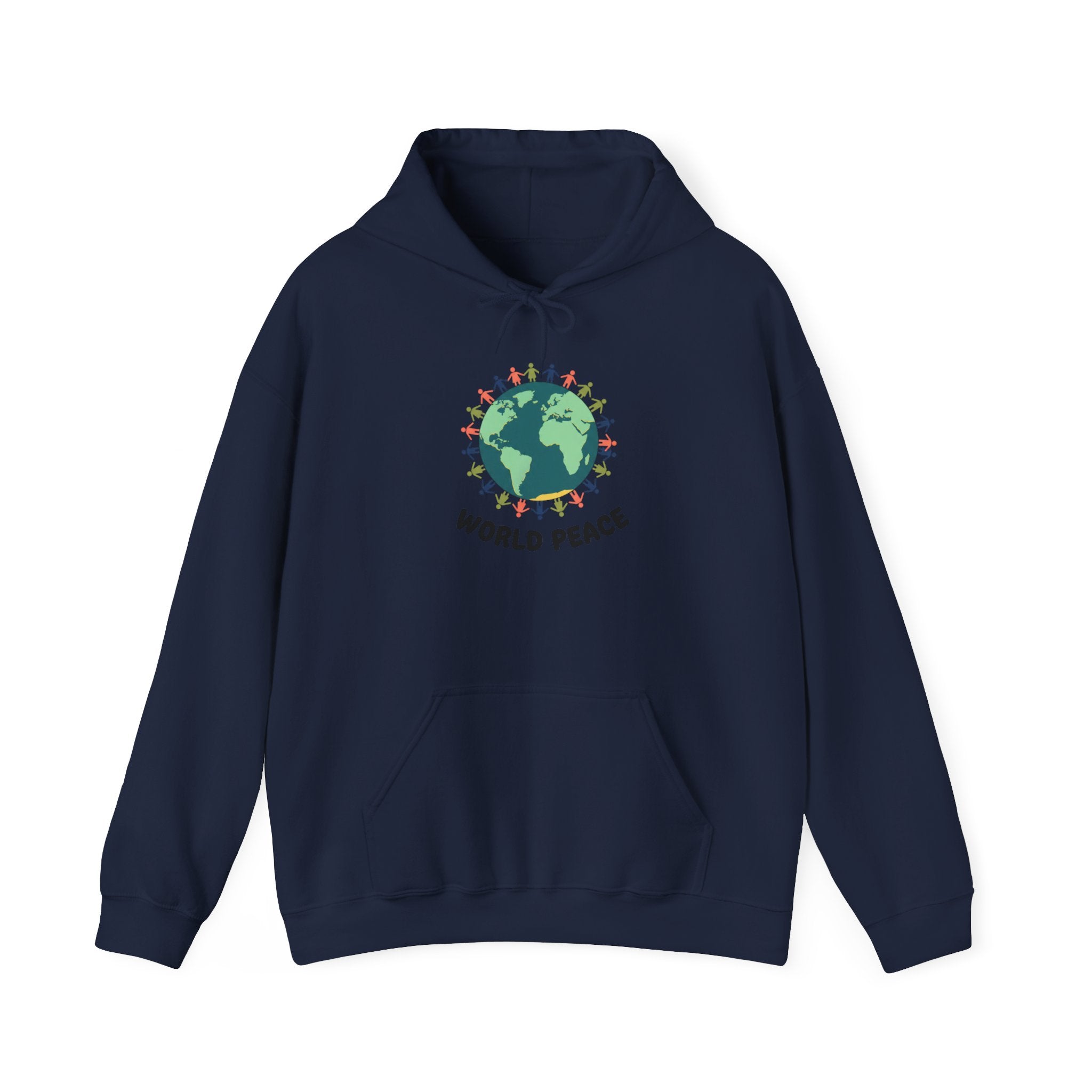 World Peace Earth Illustration Hoodie | Earth with People Circle