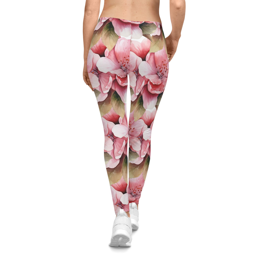 All Over Rose Leggings | Yoga Pants | Women Tights | Colorful Bottoms | Gym | Capri Leggings | Plus Size | Floral Print | Active Wear