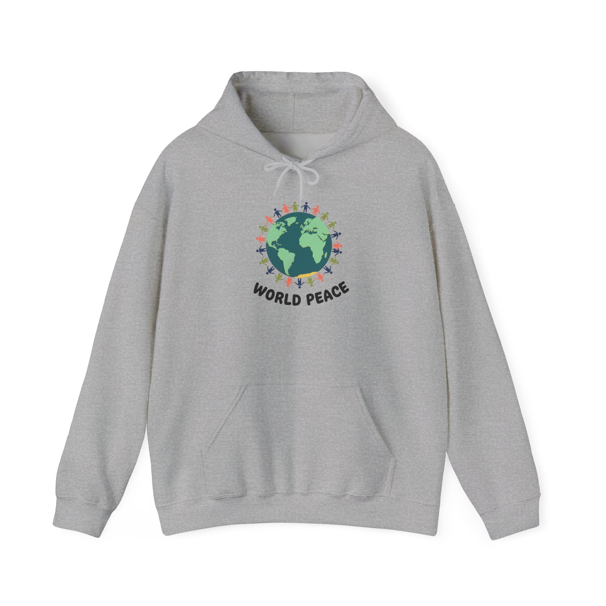 World Peace Earth Illustration Hoodie | Earth with People Circle