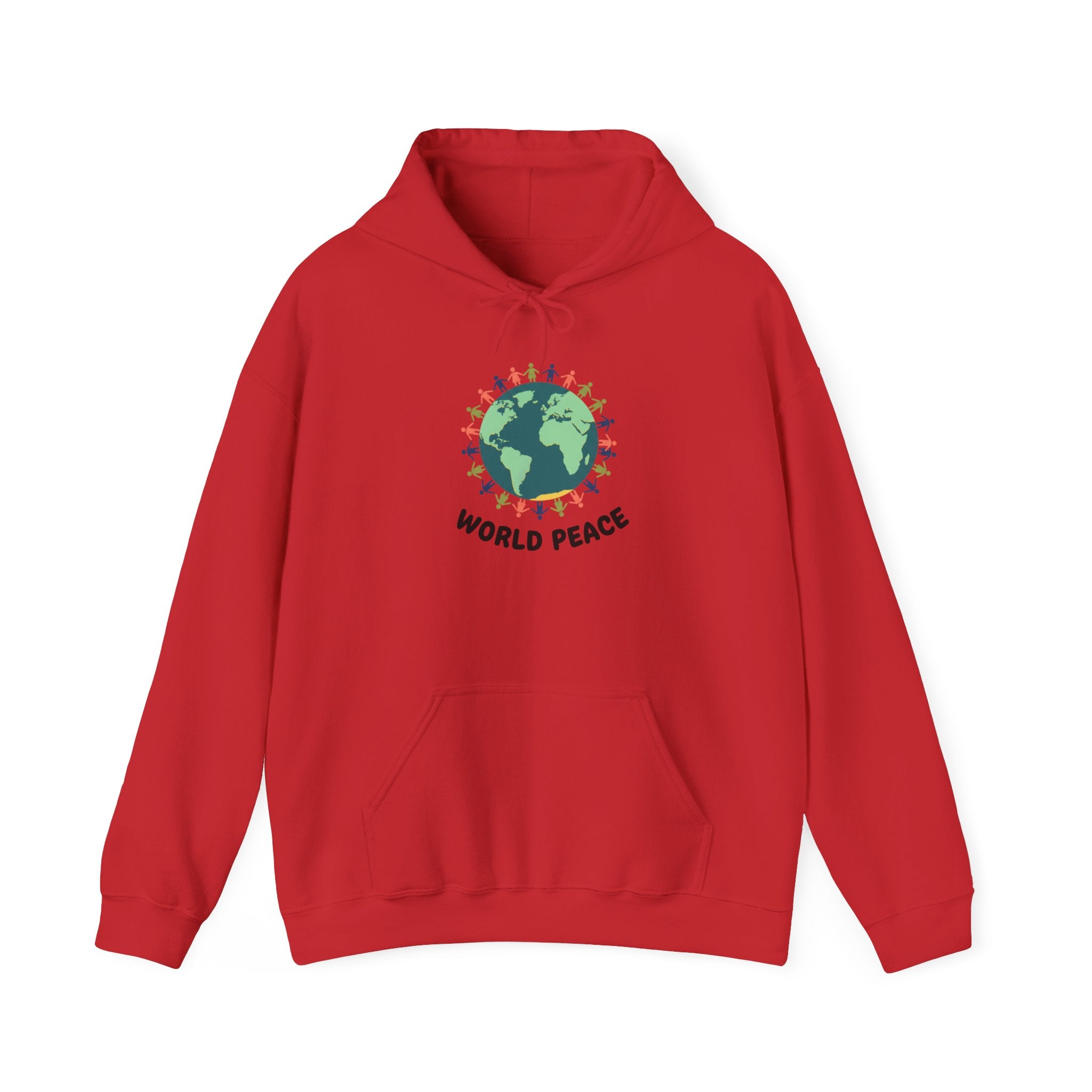 World Peace Earth Illustration Hoodie | Earth with People Circle