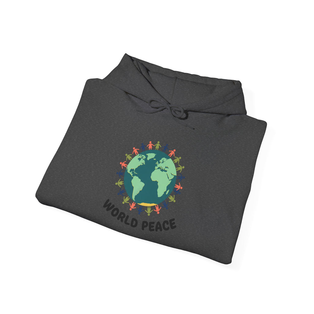 World Peace Earth Illustration Hoodie | Earth with People Circle