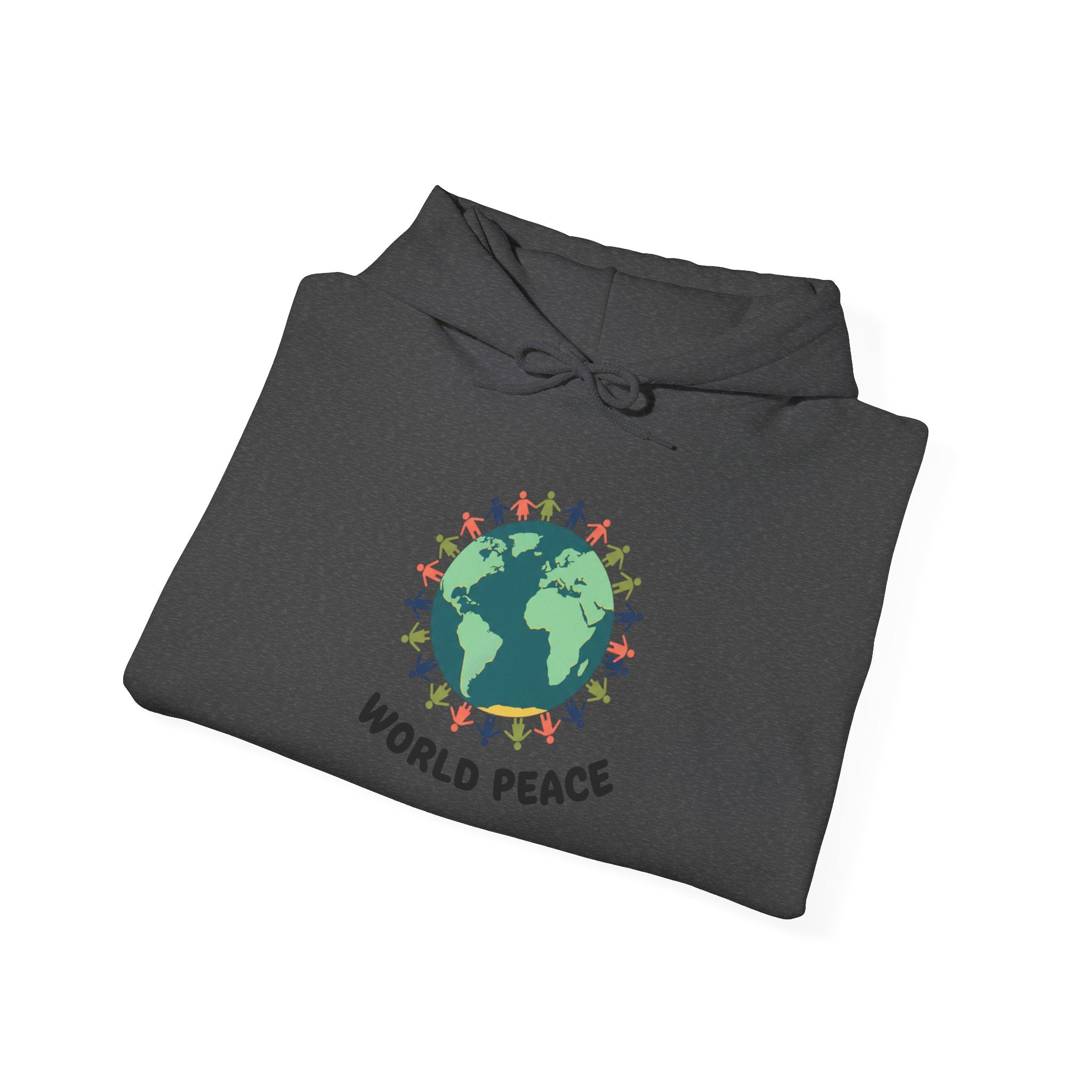 World Peace Earth Illustration Hoodie | Earth with People Circle