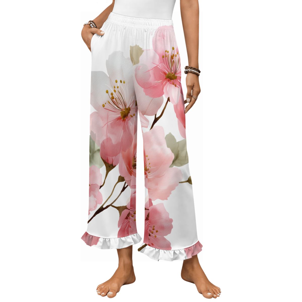 Women's Ruffled Pajama Pants