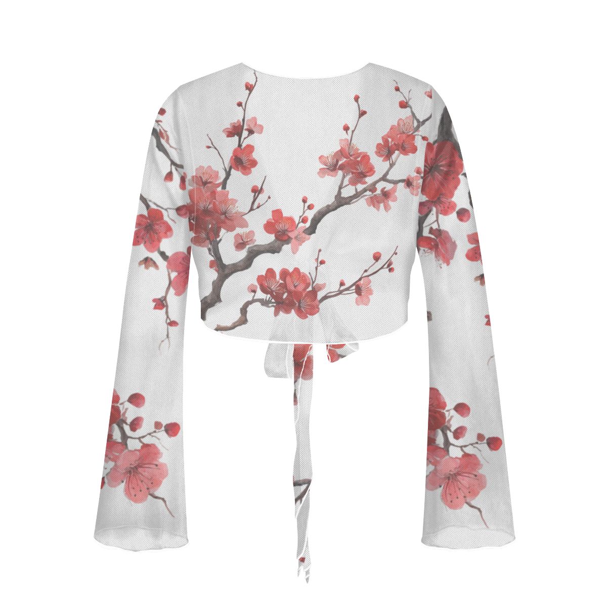 Cherry Blossom Flower Swimsuit Cardigan Top